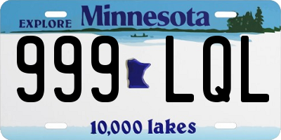 MN license plate 999LQL