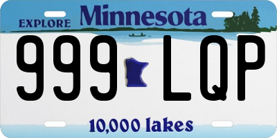 MN license plate 999LQP