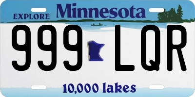 MN license plate 999LQR