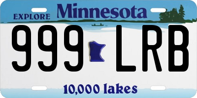 MN license plate 999LRB