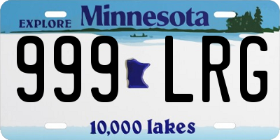 MN license plate 999LRG