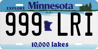 MN license plate 999LRI
