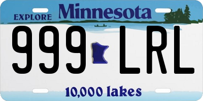 MN license plate 999LRL