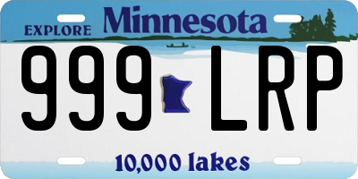 MN license plate 999LRP