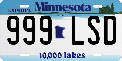 MN license plate 999LSD
