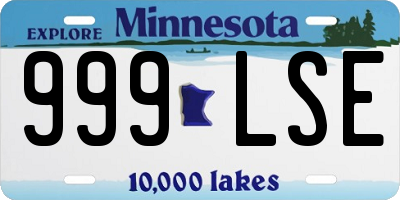 MN license plate 999LSE