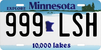 MN license plate 999LSH