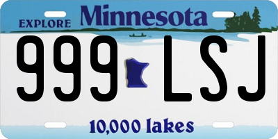 MN license plate 999LSJ