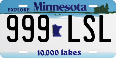 MN license plate 999LSL