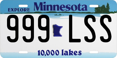 MN license plate 999LSS
