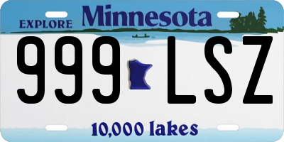 MN license plate 999LSZ