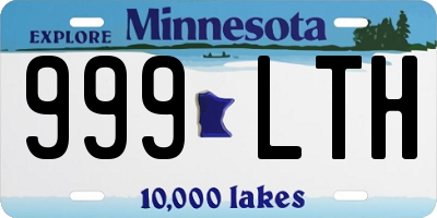 MN license plate 999LTH