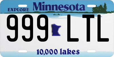MN license plate 999LTL
