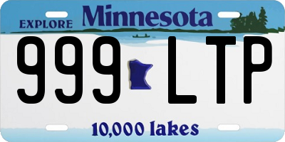 MN license plate 999LTP