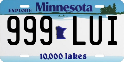 MN license plate 999LUI