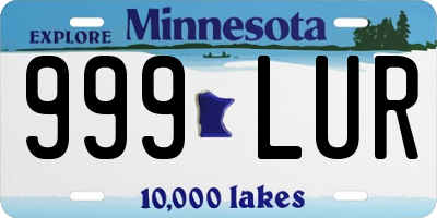 MN license plate 999LUR