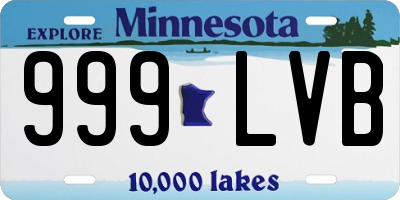 MN license plate 999LVB