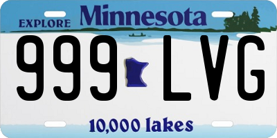 MN license plate 999LVG