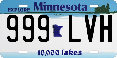 MN license plate 999LVH