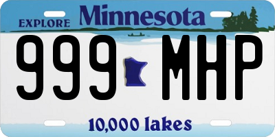 MN license plate 999MHP