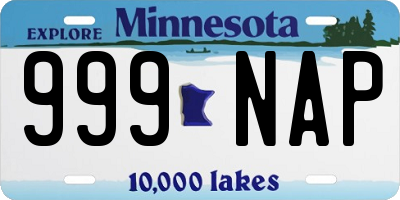 MN license plate 999NAP