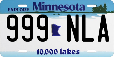 MN license plate 999NLA
