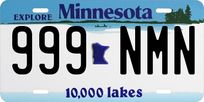 MN license plate 999NMN
