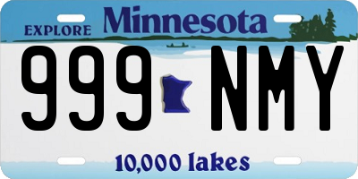 MN license plate 999NMY