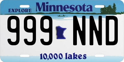 MN license plate 999NND