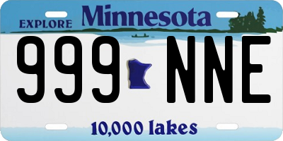 MN license plate 999NNE