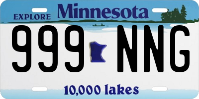 MN license plate 999NNG
