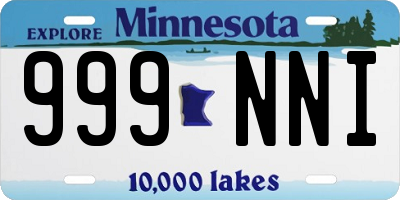 MN license plate 999NNI