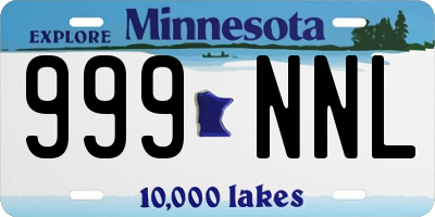 MN license plate 999NNL