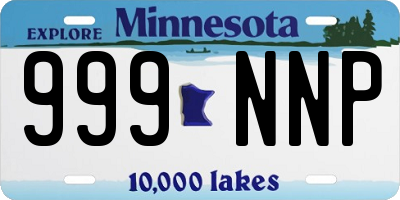 MN license plate 999NNP