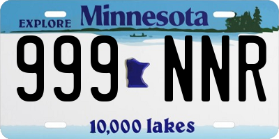 MN license plate 999NNR