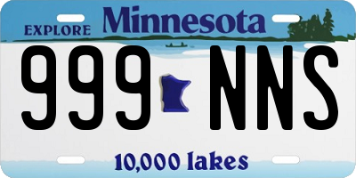 MN license plate 999NNS