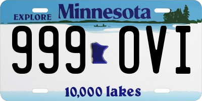 MN license plate 999OVI