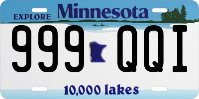 MN license plate 999QQI