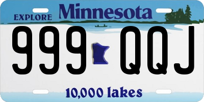 MN license plate 999QQJ