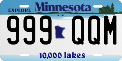 MN license plate 999QQM