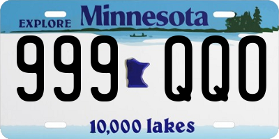 MN license plate 999QQO