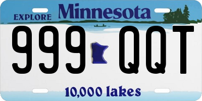 MN license plate 999QQT