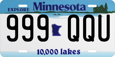 MN license plate 999QQU