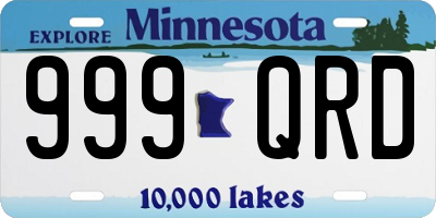 MN license plate 999QRD