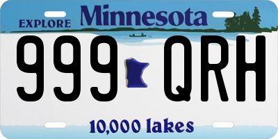MN license plate 999QRH