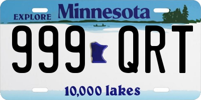 MN license plate 999QRT