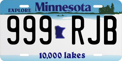 MN license plate 999RJB
