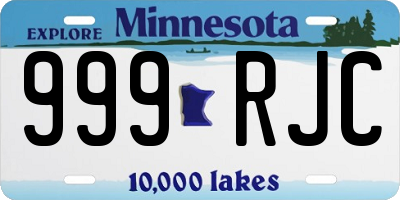 MN license plate 999RJC