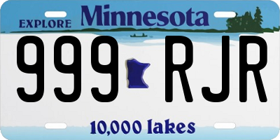 MN license plate 999RJR