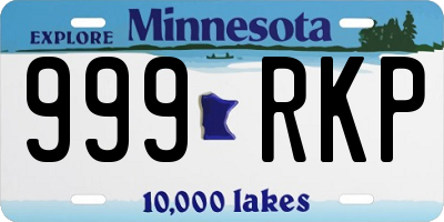 MN license plate 999RKP